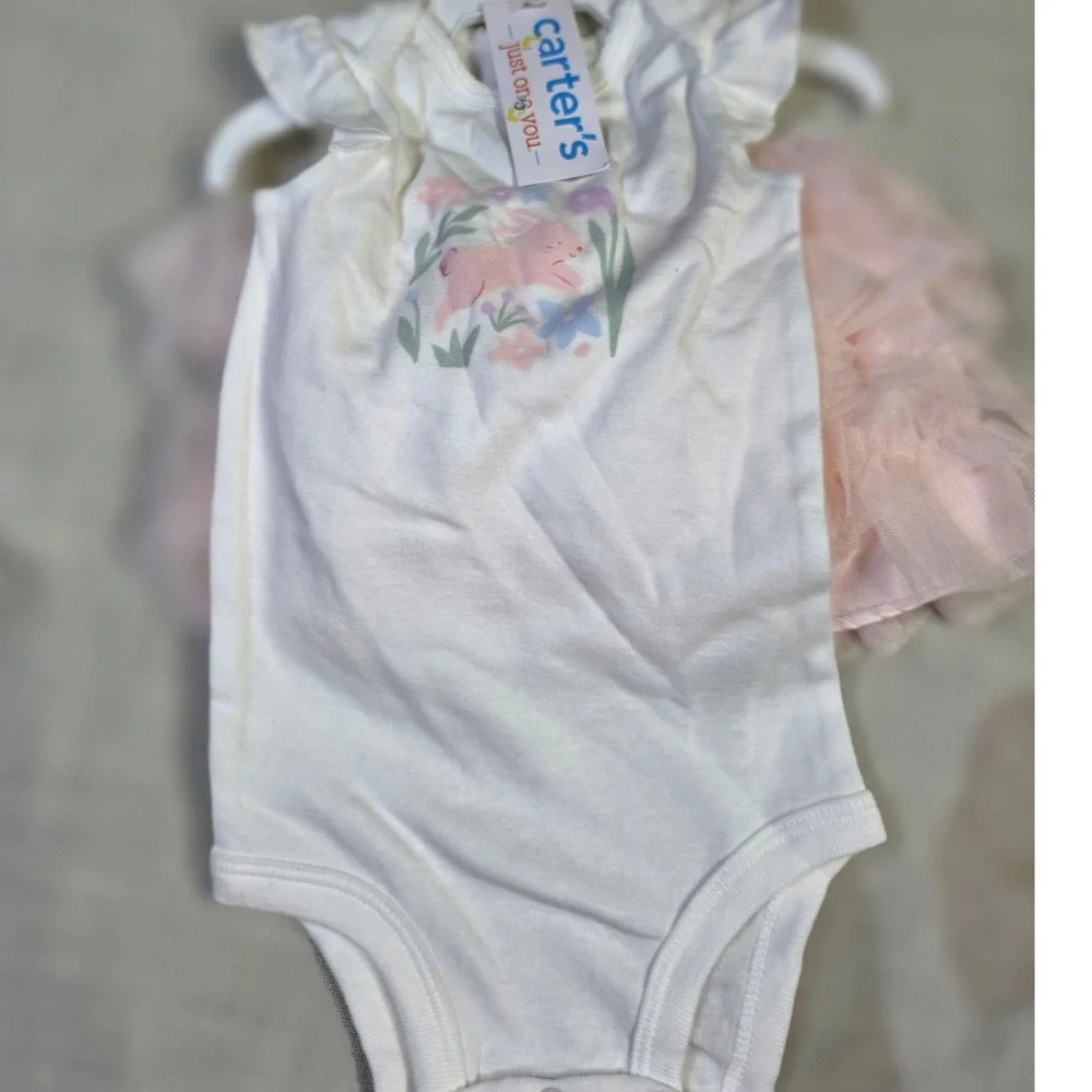 Carters Just One You Baby Girl Bunny Bodysuit and Pink Tutu Skirt Set 3M 6M